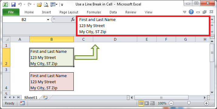 excel 2008 for mac go to new line within cell
